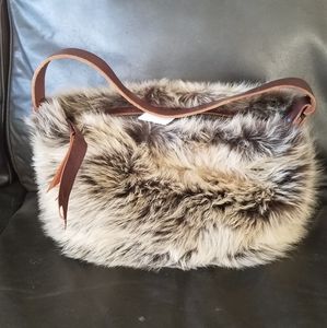MZ Wallace Faux Fur & Leather Purse in Excellent Condition.